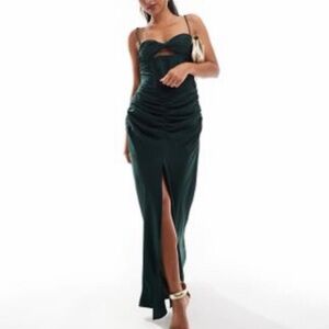 ASOS Elegant Dark Green Maxi Dress